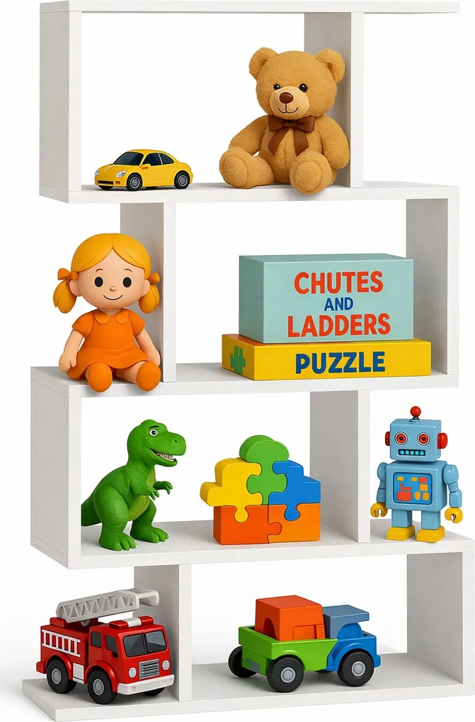 Biały dziecięcy regał na zabawki M0-H87