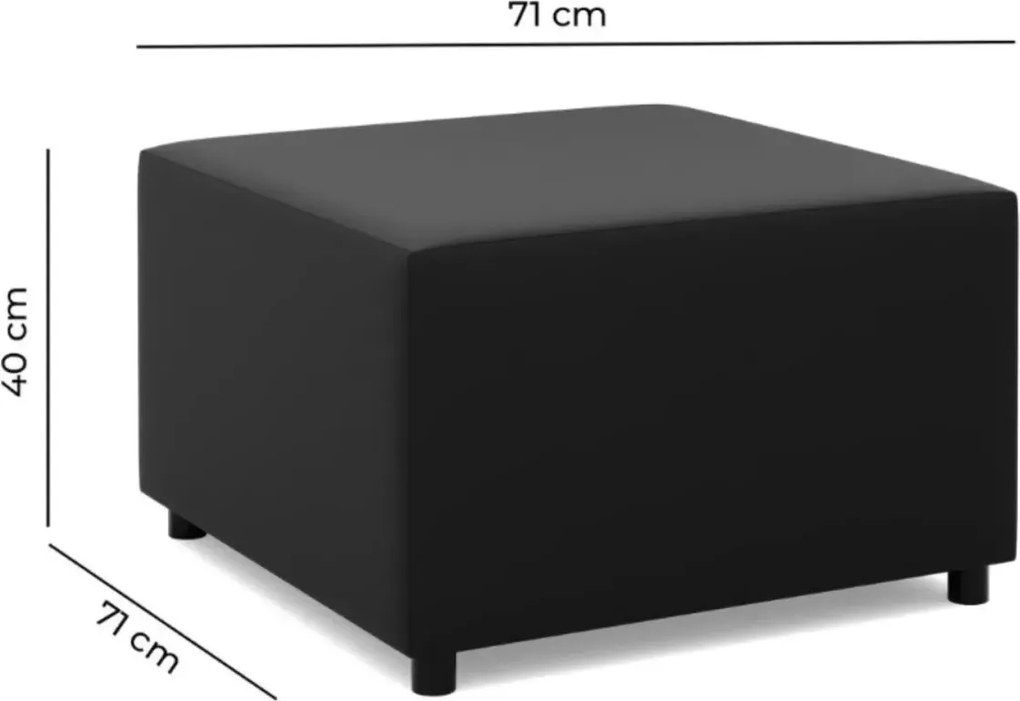 Pufa Landi 50x50 lub 70x70 – nowoczesny podnóżek, siedzisko, dekoracja