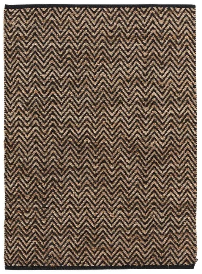 Czarno-naturalny dywan 120x170 cm Zigzag – douceur d'intérieur