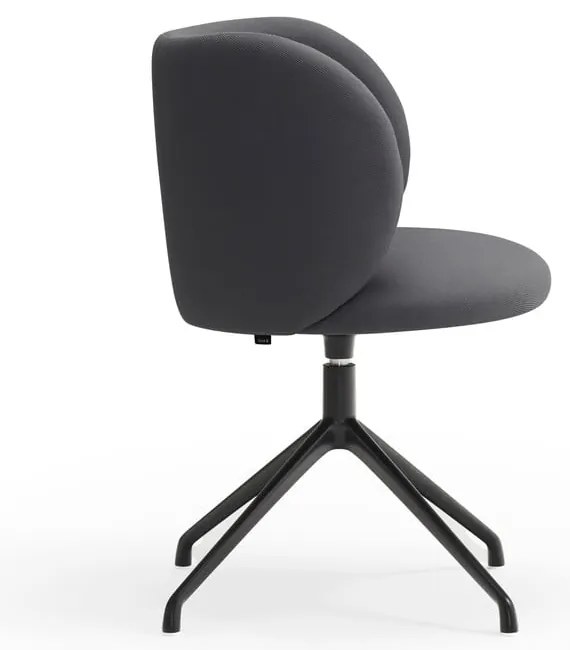 Ciemnoszary tapicerowany fotel jadalniany Mogi – Teulat