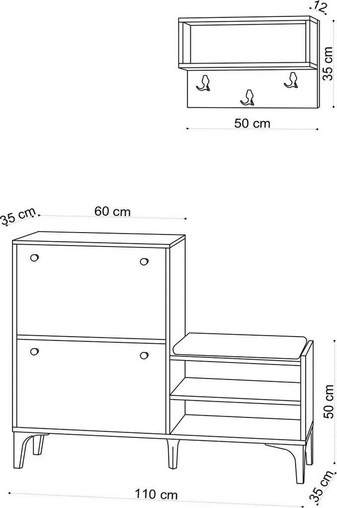 Zestaw do przedpokoju Bred Oak