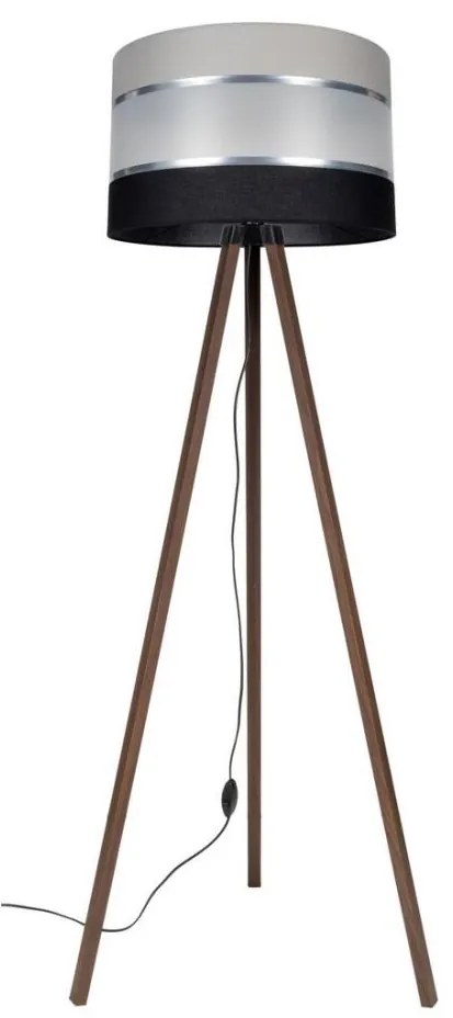 Lampa stojąca CORAL 1xE27/60W/230V brąz/czarny/szary/chrom