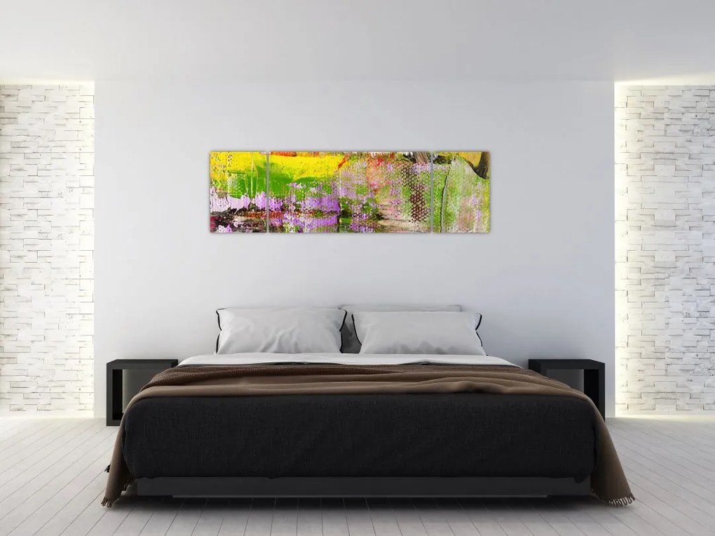 Obraz abstrakcji - malarstwo (170x50 cm)