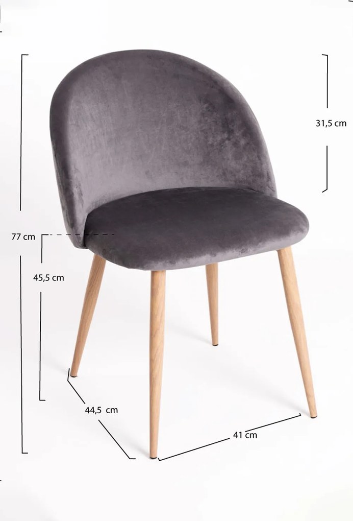 Zestaw 4 Krzese Vint Aksamitne