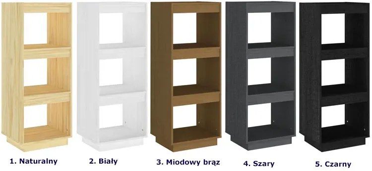 Naturalny sosnowy regał z 3 półkami F3-C92