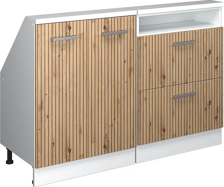 Szafka kuchenna na dach skośny dąb rzemieślniczy 120x46x81.6 r-line