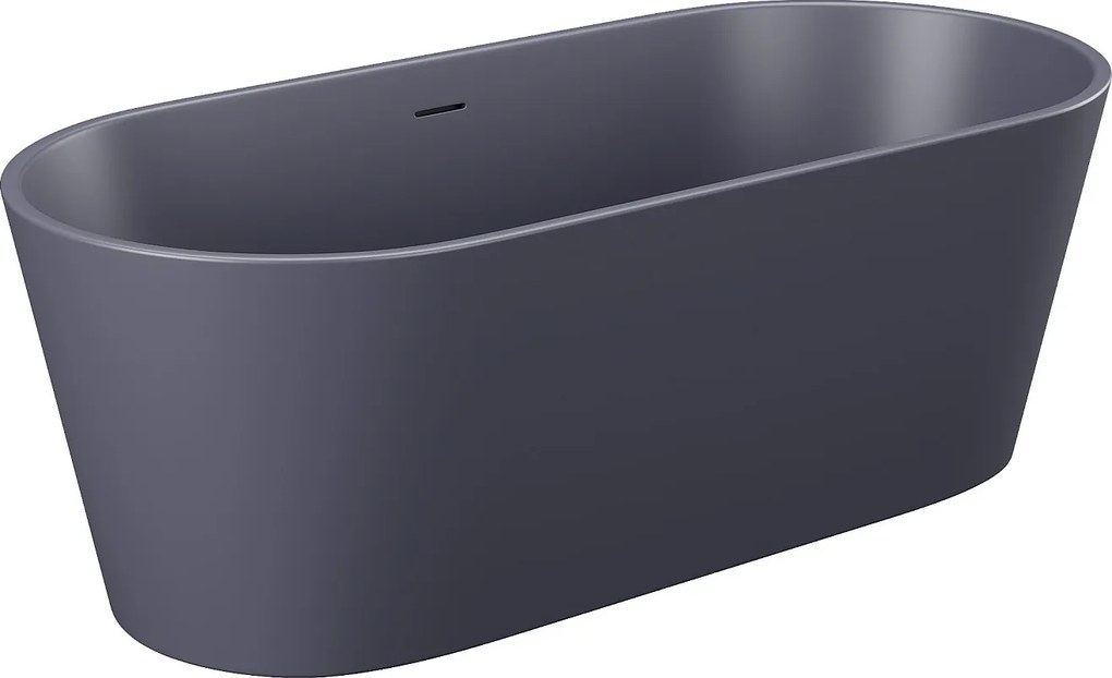 Wanna wolnostojąca owalna - 255 l - 159 x 74 x 56 cm - Niebieski mat - Akryl - LUZECA