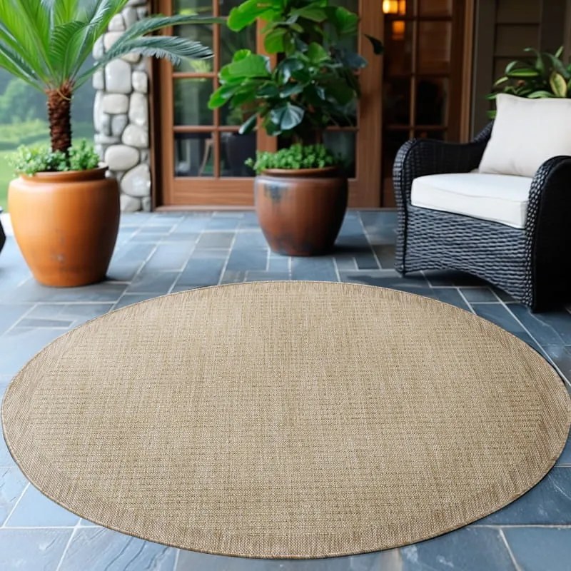 Dywan uniwersalny Giza beżowy 120 cm x 120 cm koło