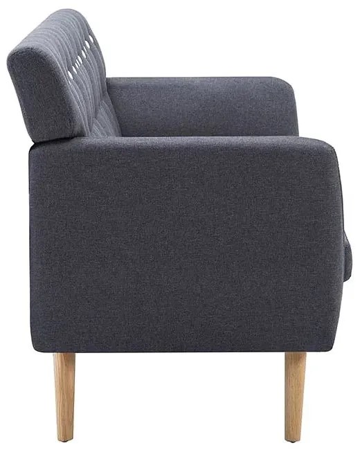 3-osobowa ciemnoszara sofa pikowana - Lilia