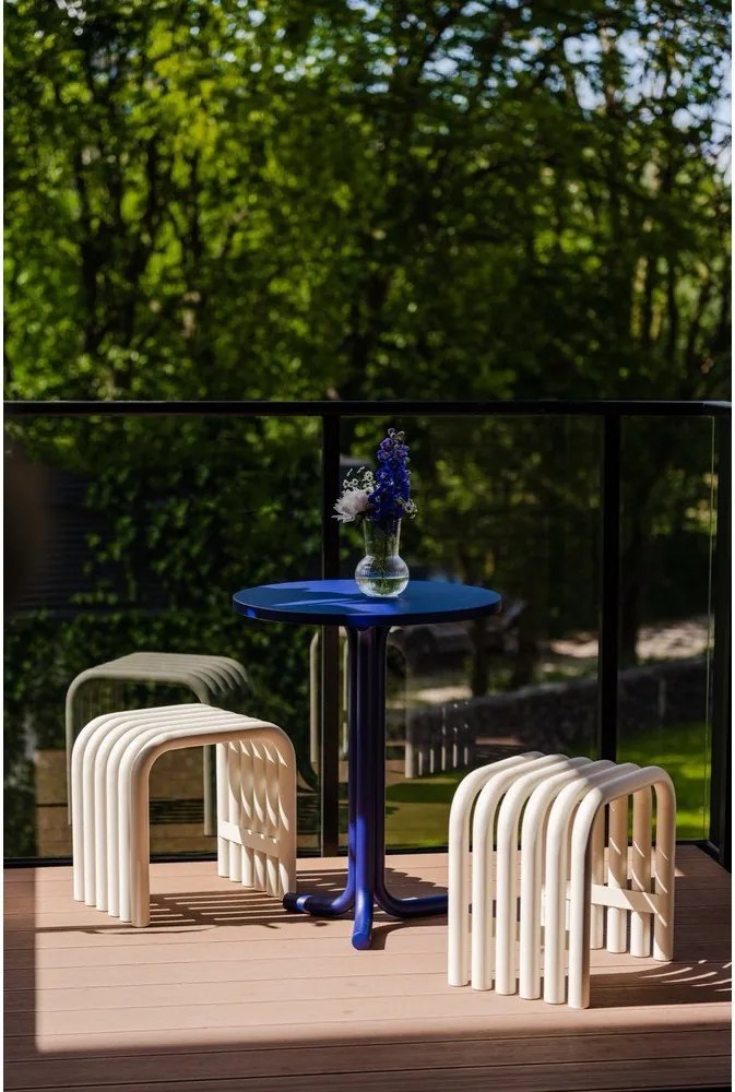 Beżowe metalowe krzesło ogrodowe Nokk – noo.ma