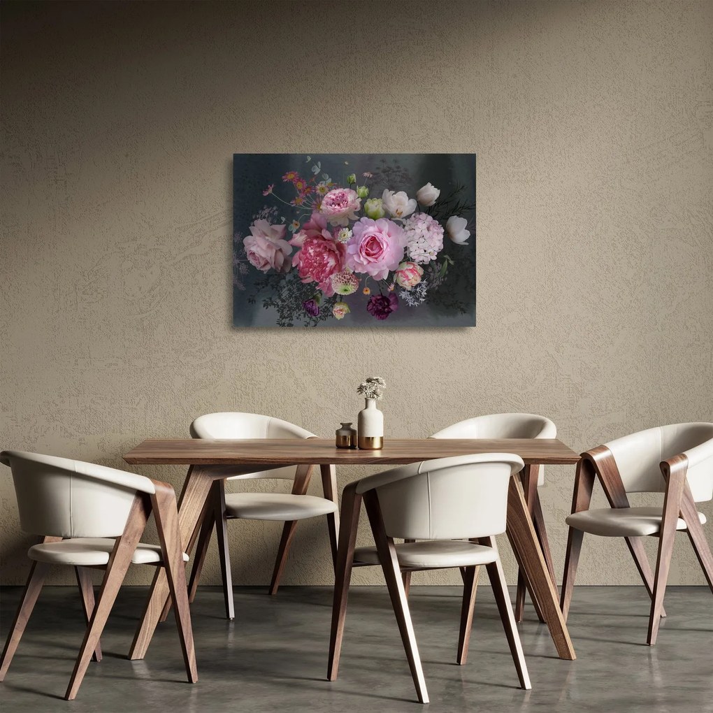 Obraz na szkle - Kwiaty ogrodowe (70x50 cm)