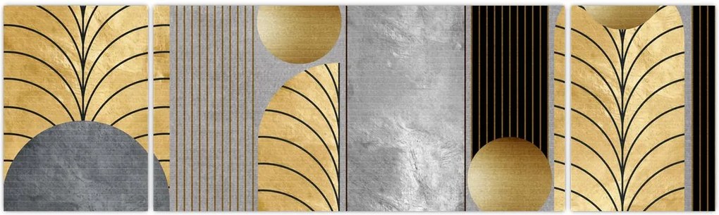 Obraz - Złote dekory (170x50 cm)