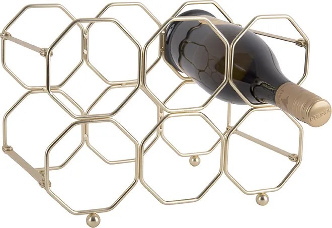 Stojak na wino HONEYCOMB, na 6 butelek, 31 x 22 x 16,5 cm