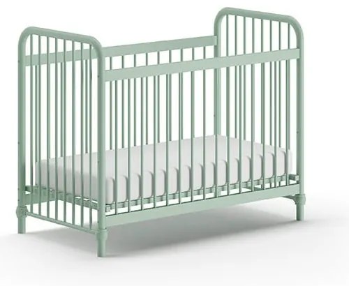 Zielone metalowe łóżeczko 60x120 cm BRONXX – Vipack