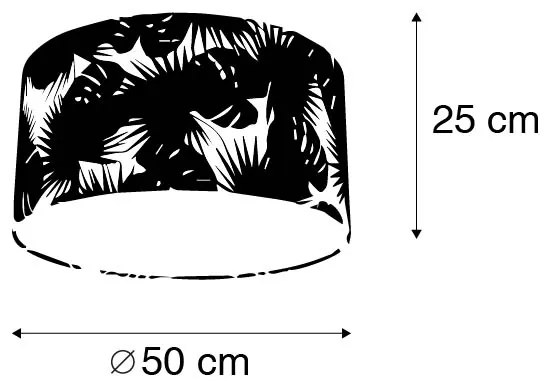 Abażur z bawełny 50/50/25 - Leaf Nowoczesny