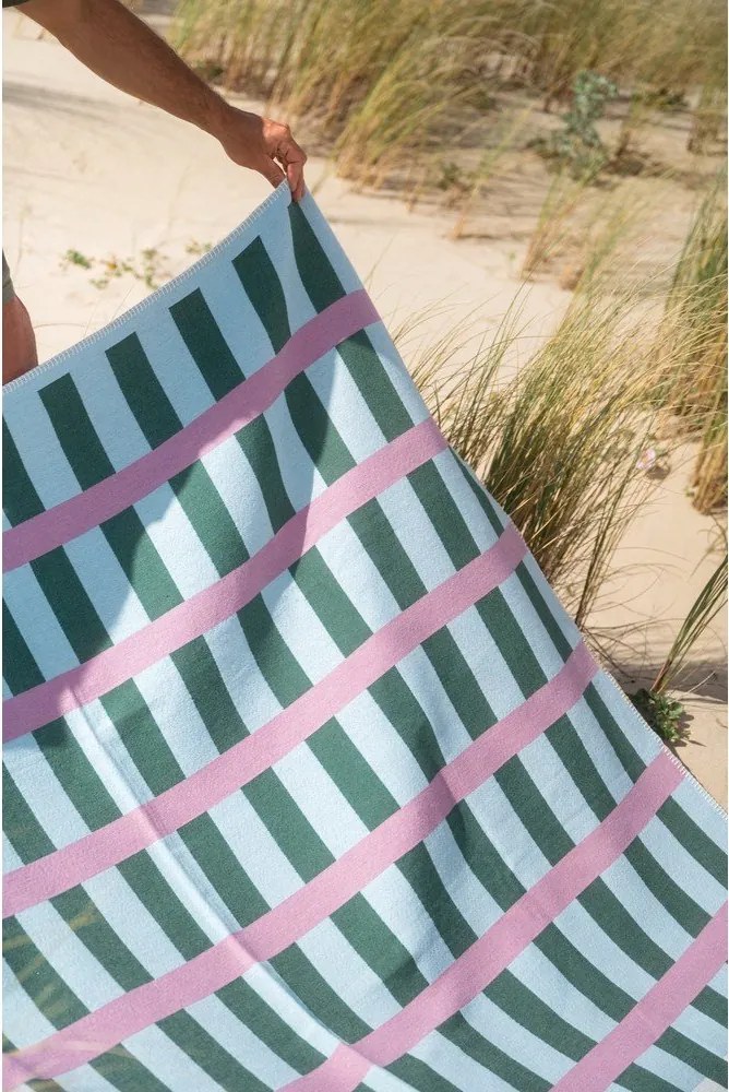 Zielono-różowy koc 160x200 cm Onu – noo.ma