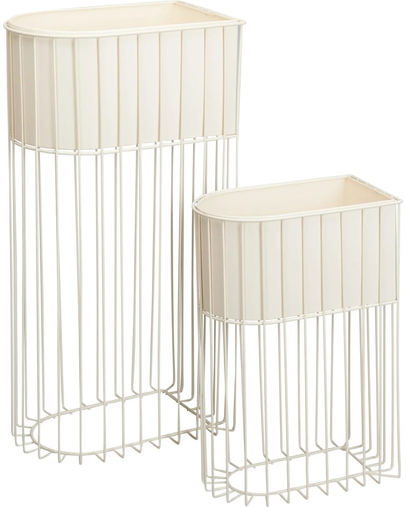 Zestaw 2 metalowych kwietników stojących SOFT FORM