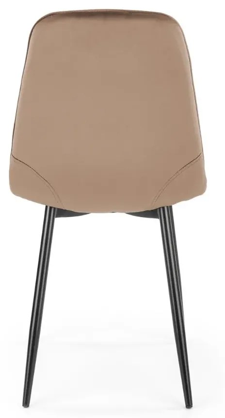 Krzesło tapicerowane K417 VELVET beżowe HALMAR