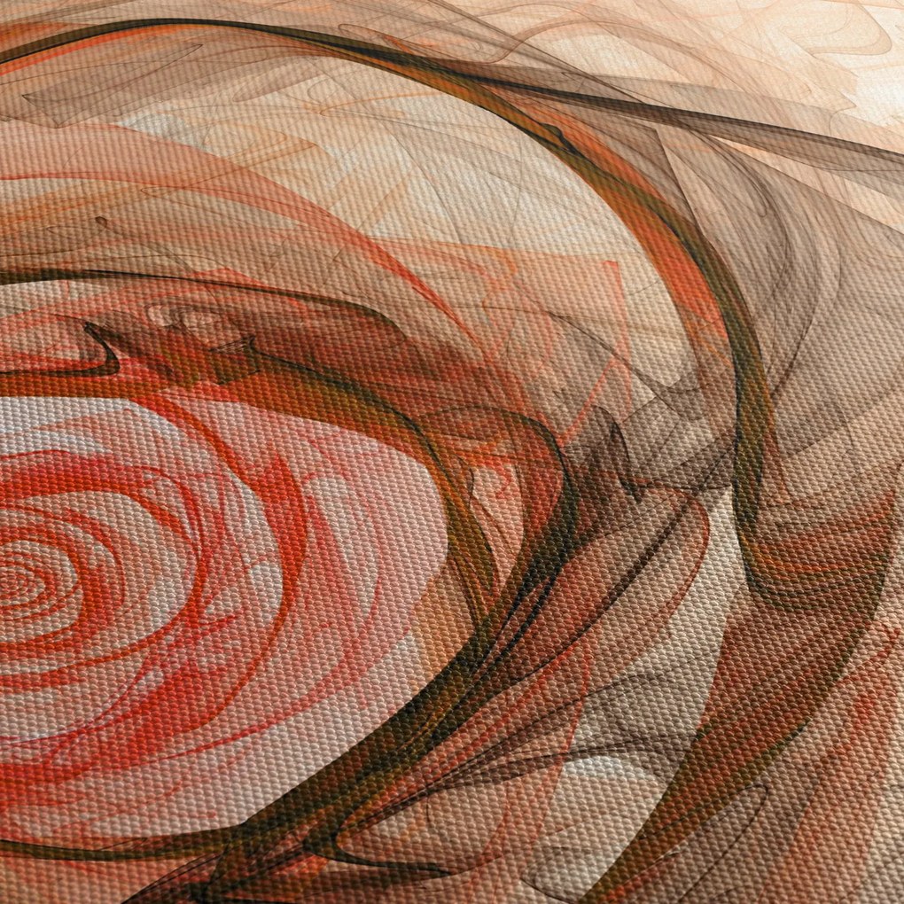 Obraz - Róża w artystycznym duchu (z zegarem) (90x30 cm)