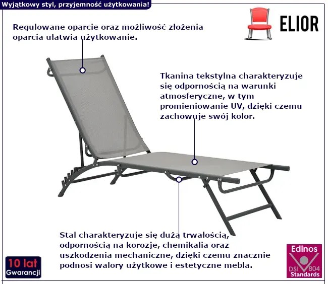 Zestaw dwóch leżaków ogrodowych - Zygo