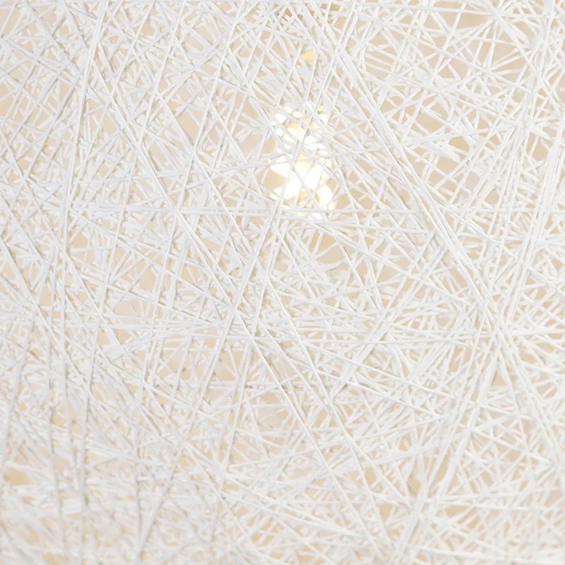 Rustykalna lampa wisząca biała 60 cm - Corda