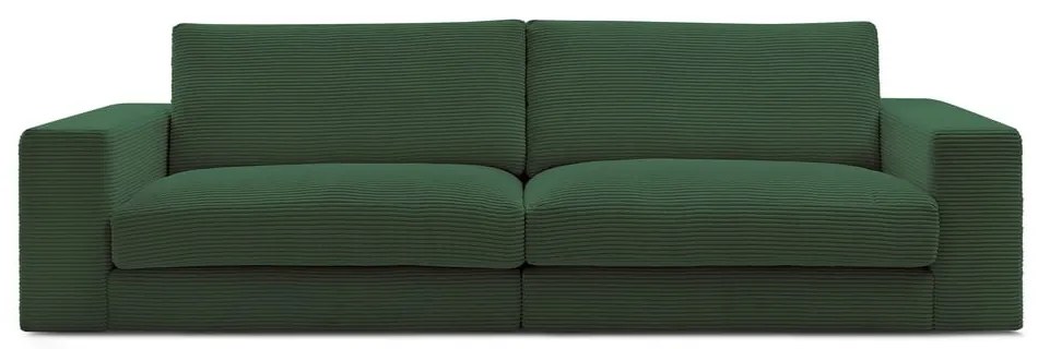 Ciemnozielona sztruksowa sofa 274 cm Leonard – Bobochic Paris