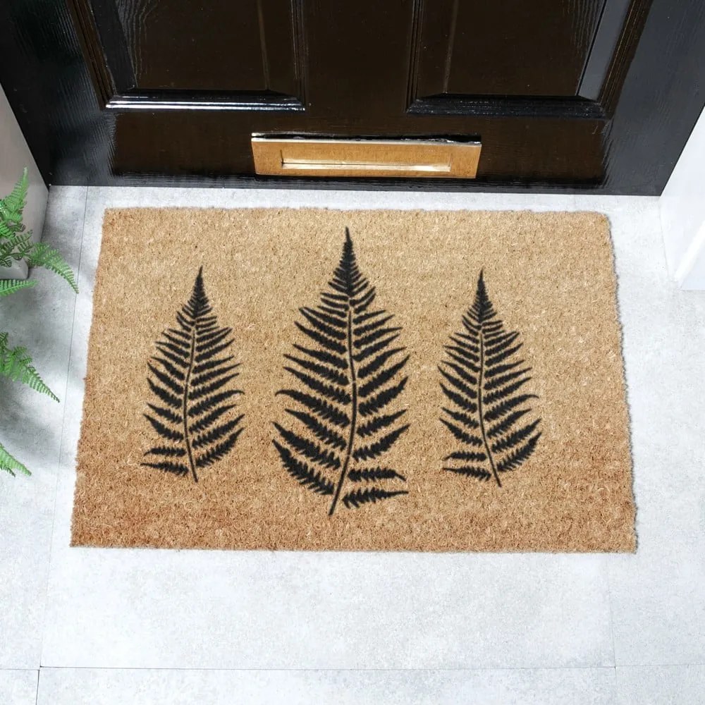 Wycieraczka z włókna kokosowego 40x60 cm Fern Leaf – Artsy Doormats