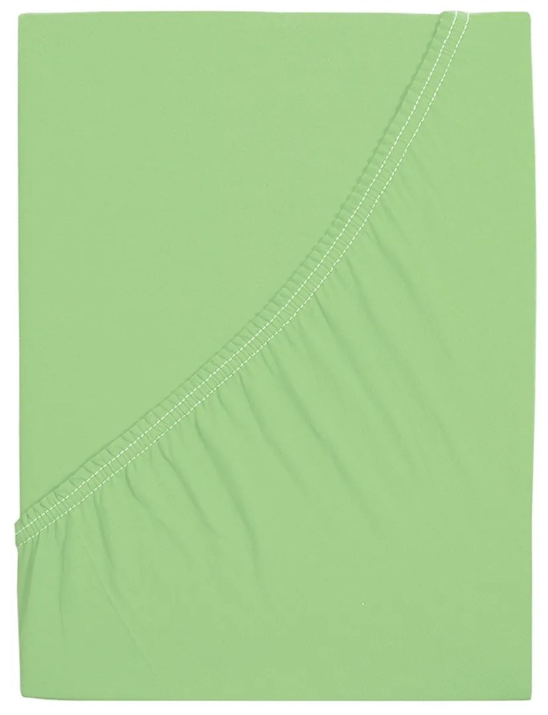 4Home prześcieradło jersey Mako zielony, 180 x 200 cm