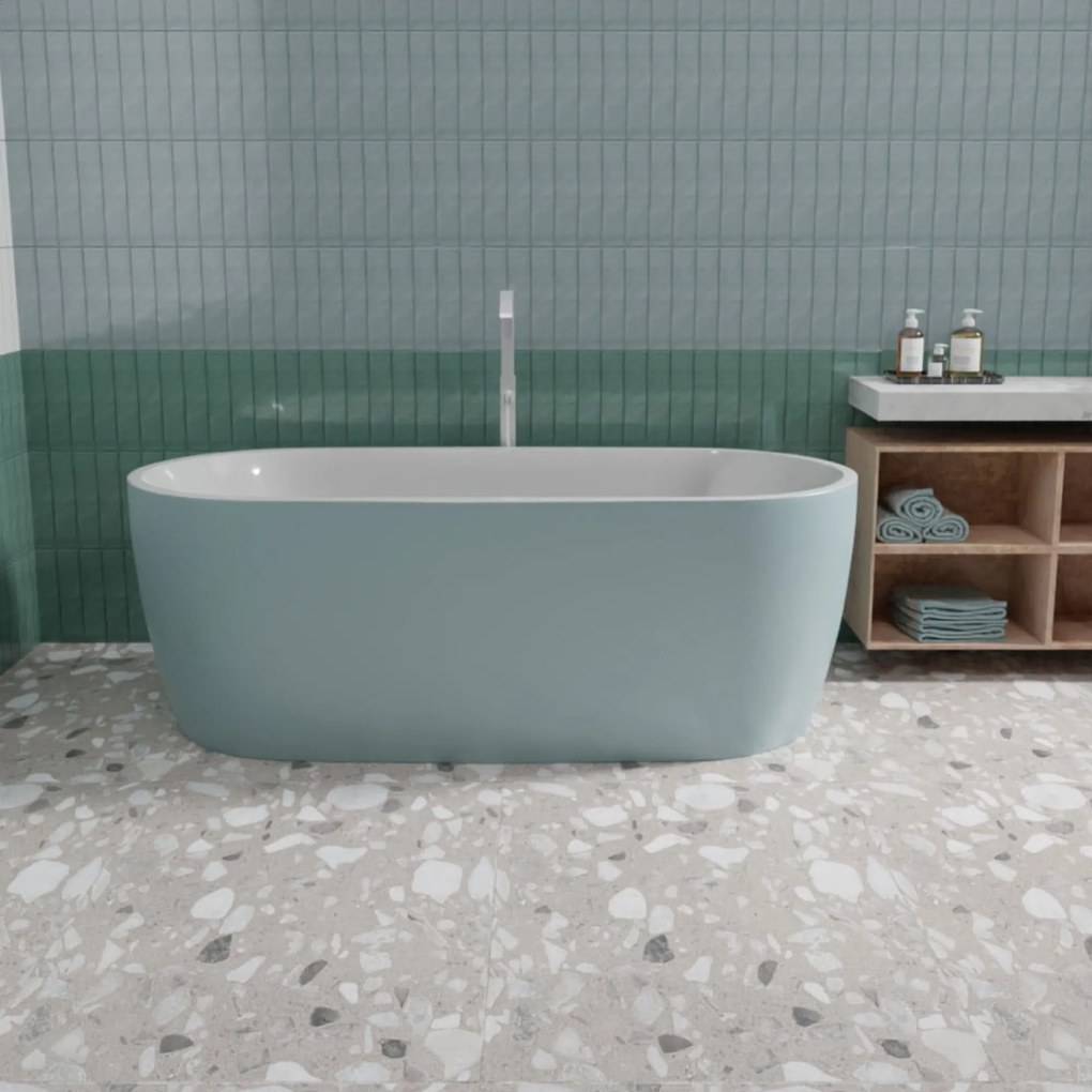 Wanna wolnostojąca owalna akrylowa biała 170 x 80 cm ELEGANT | Możliwa opcja Go Color : Wybierz swój kolor - Twój wybrany kolor z palety RAL