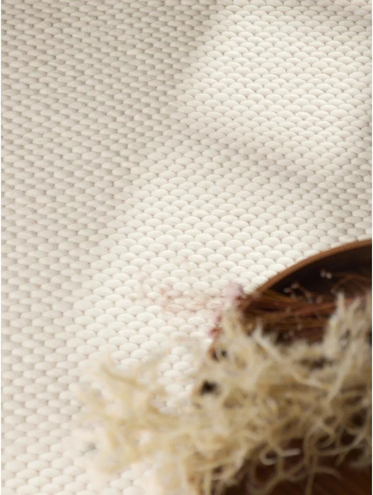 Kremowy wełniany dywan tkany ręcznie 140x200 cm Lyon Beans – Elle Decoration