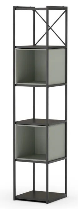 Zielono-czarny regał 36x179 cm Anya – Marckeric
