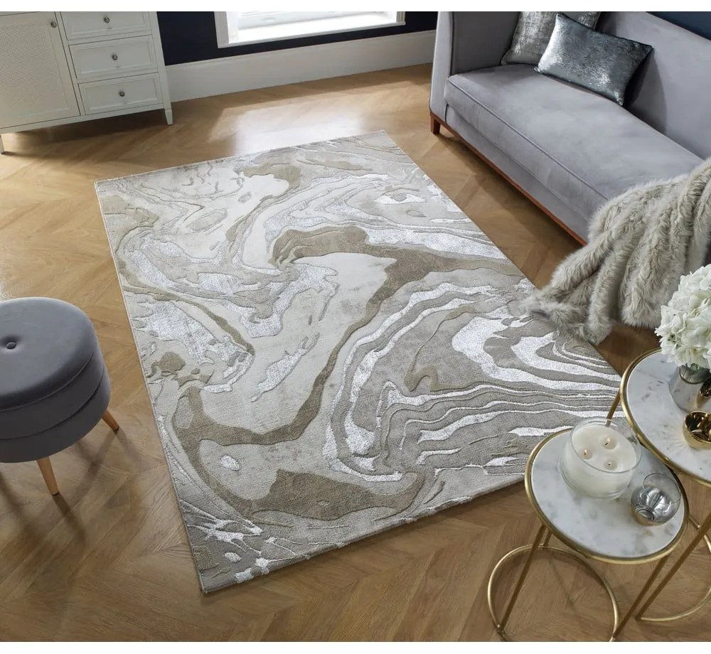 Beżowy dywan 80x150 cm Marbled – Flair Rugs