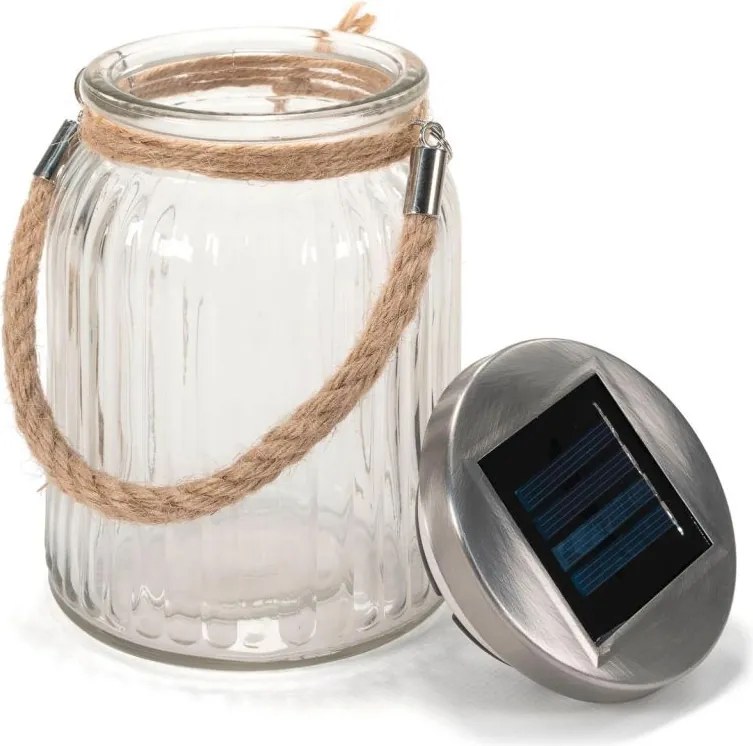 Solarne światło, słoik - 3 diody LED, biała ciepła