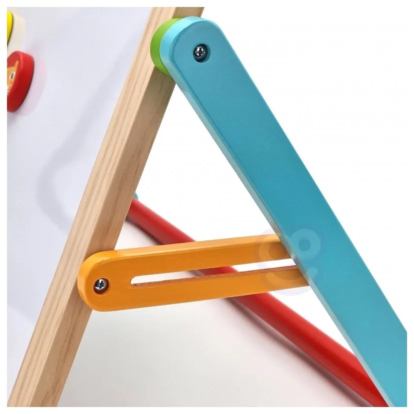 Tooky toy tablica edukacyjna 2w1 magnetyczna kredowa dla dzieci magnesy gąbka 6 el.