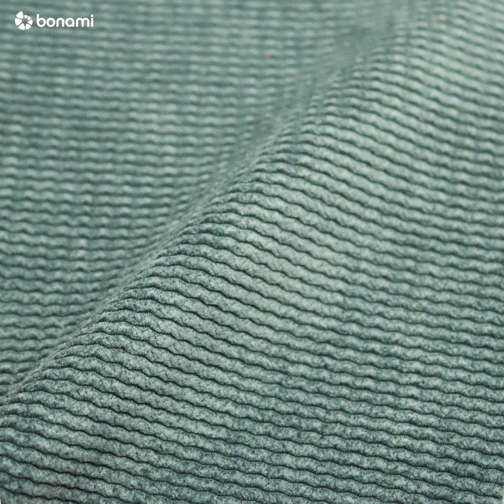 Turkusowa sztruksowa rozkładana/ze schowkiem sofa 215 cm Bjork – Bonami Selection