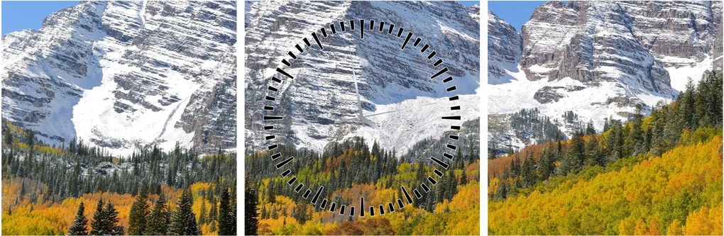 Obraz - Maroon Peak (z zegarem) (90x30 cm)