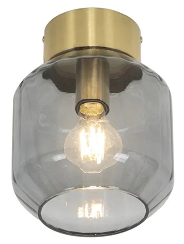 Inteligentna lampa sufitowa mosiężna z przydymionym szkłem w komplecie z WiFi A60 - Stiklo