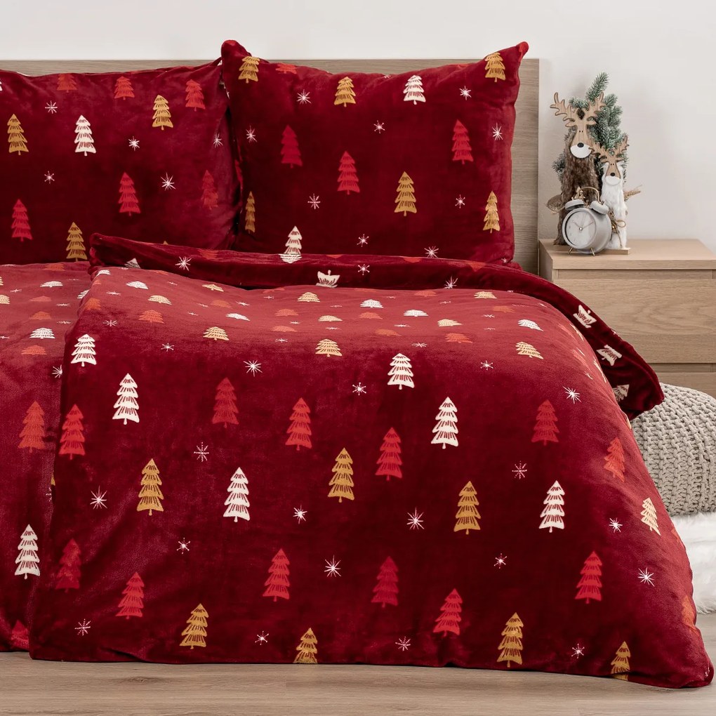 4Home Pościel mikroflanela Crimson Woods, 140 x 200 cm, 70 x 90 cm
