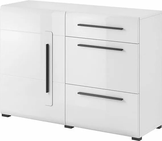 Komoda TULSA 1D3S 120 biała połysk