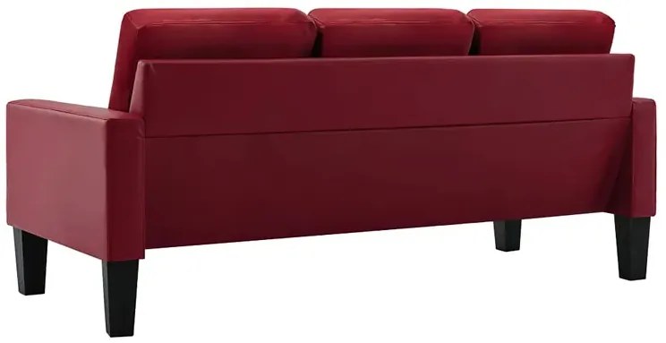 Bordowa nowoczesna tapicerowana sofa - Clorins 3X