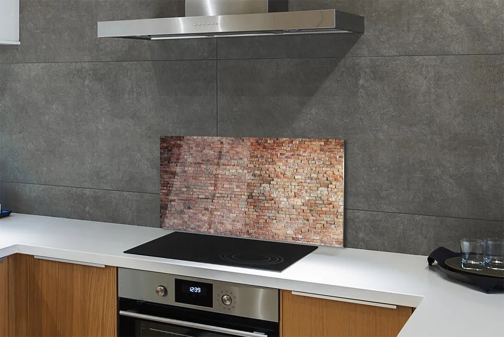 Panel szklany do Kuchni Tradycyjny Mur z Cegieł