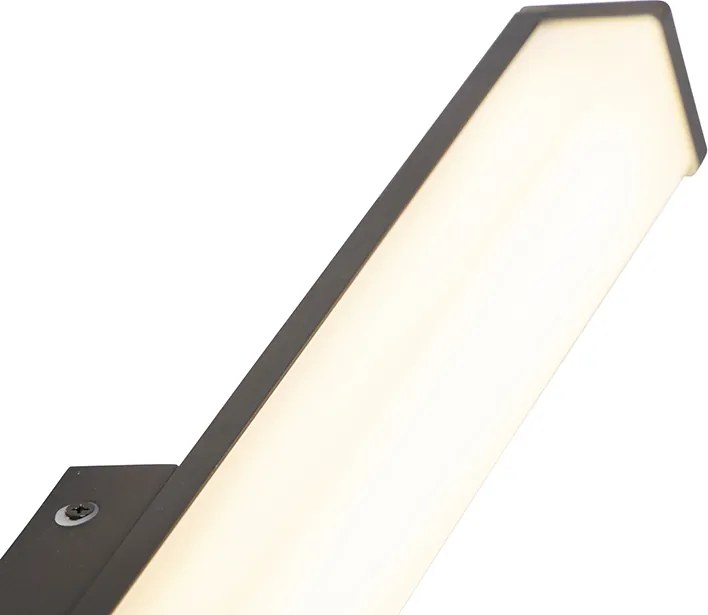 Nowoczesna lampa ścienna do łazienki czarna 62 cm IP44 - Cascada