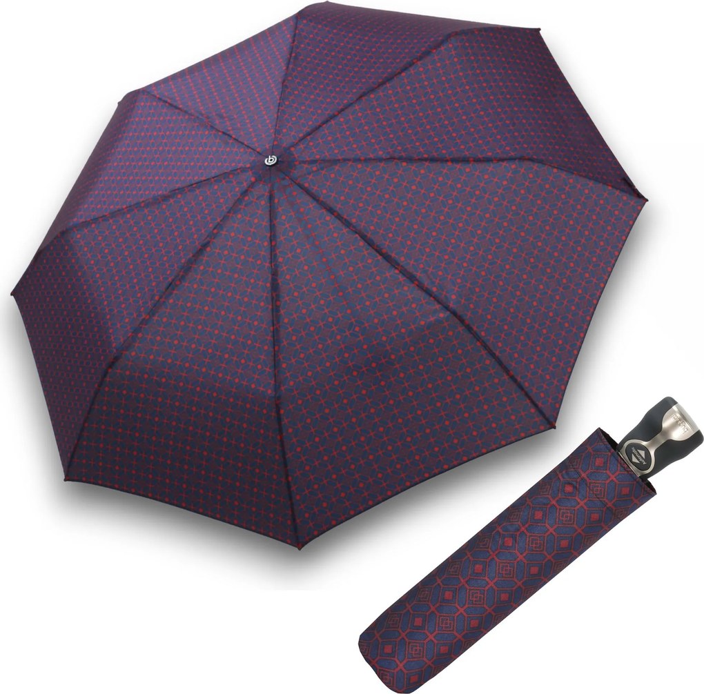 Bugatti Gran Turismo Gents Print Navy męski parasol automatyczny