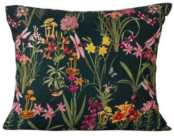 Poszewka na poduszkę z mikrofibry MYSTIC GARDEN 70x90 cm ciemnozielona