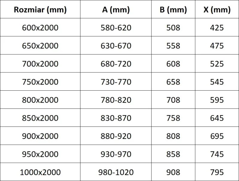 Mexen Exo-BR drzwi prysznicowe uchylne 60 cm, transparent, czarne - 8181-060-000-70-00