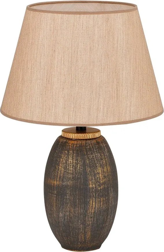 Szara/beżowa lampa stołowa z tekstylnym kloszem (wysokość 46 cm) Yakamoz – Opviq lights