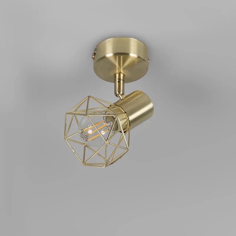 Zestaw 4 reflektorów art deco mosiężnych obrotowych i pochylnych - Mosh