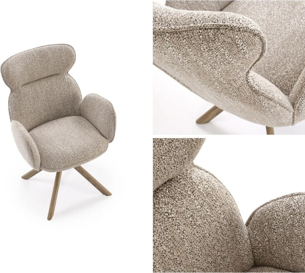 Krzesło do jadalni z obrotowym siedziskiem K585 Halmar