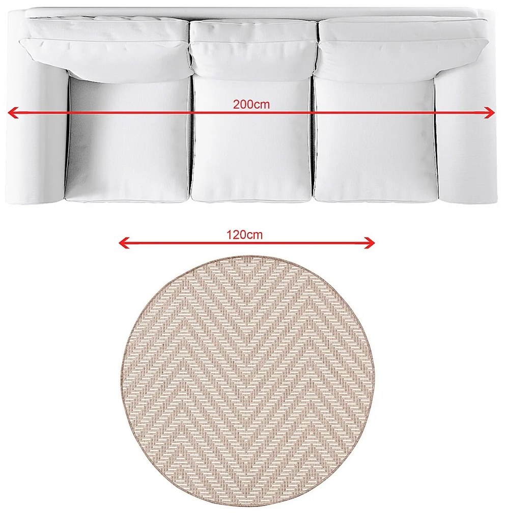 Dywan Lineo beige/mink 120cm