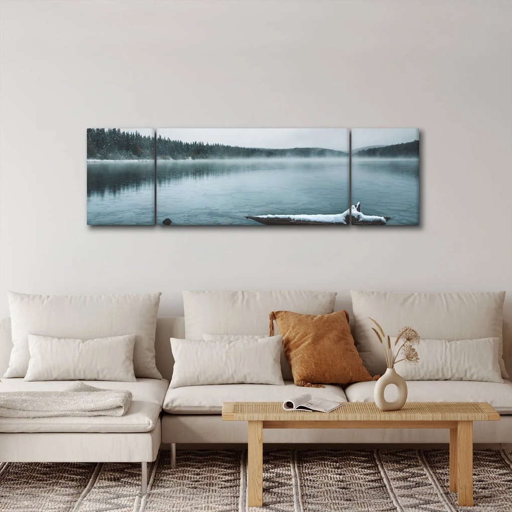 Obraz - lodowe nordyckie jezioro (170x50 cm)